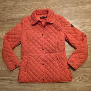LAUREN Ralph Lauren Womens Quilted Jacket Coat Sz XS - Orange/Peach